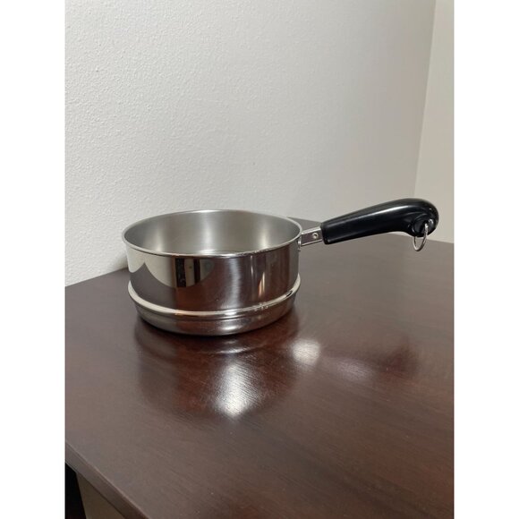 Vintage Revere Ware Stainless Steel Double Boiler Insert - 2-3 Quart Fit - Picture 2 of 6
